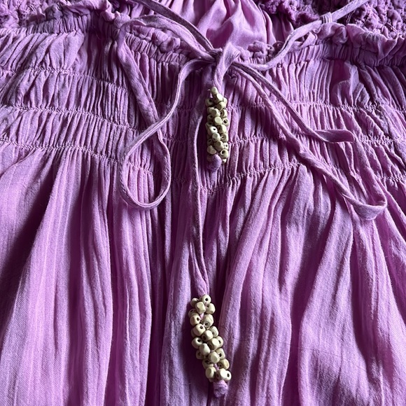 Free people forever favorite mini dress halter smocked bareback cross strappy - Picture 13 of 17